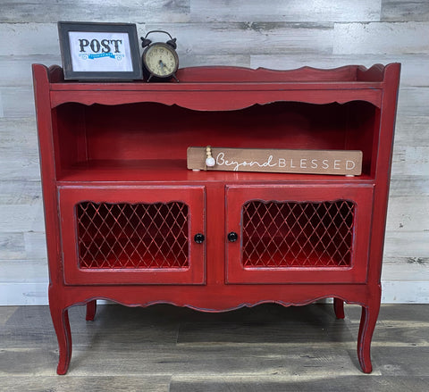 Rustic Red French Provincial Buffet