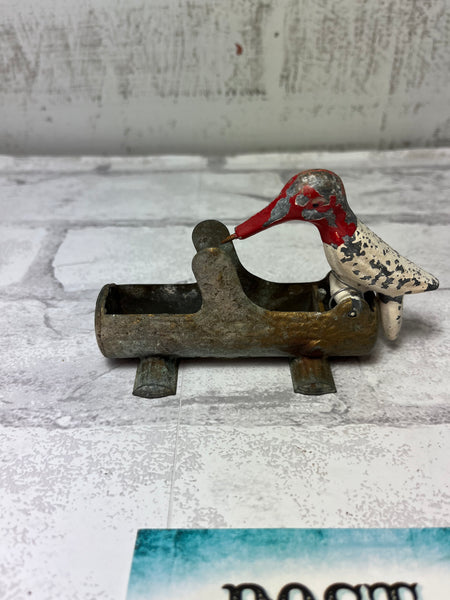 Vintage Woodpecker Toothpick Holder