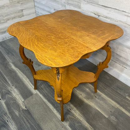 Antique Quarter Sawn Oak Parlor Occasional End Table