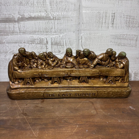 The Last Supper Hanging Chalkware Wall Sculpture