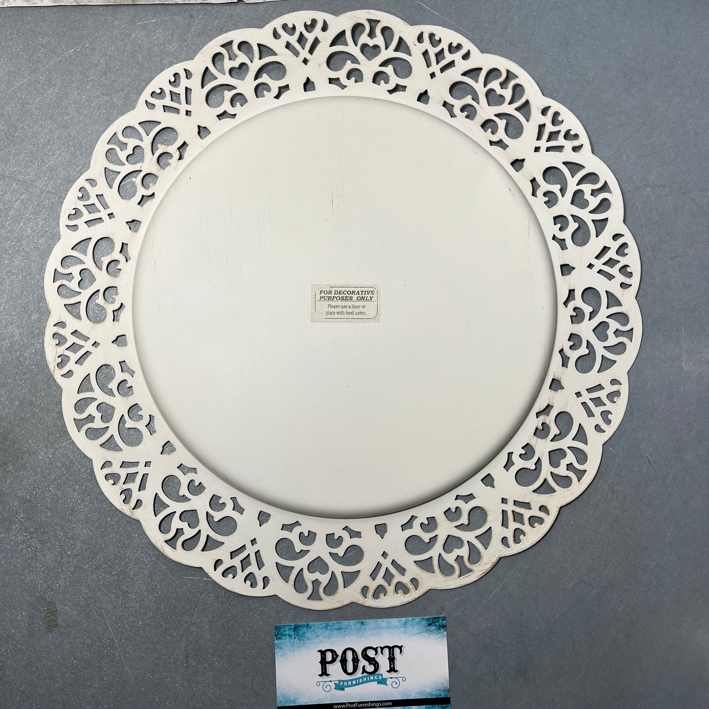 White Lace Dessert Tray/ Plate