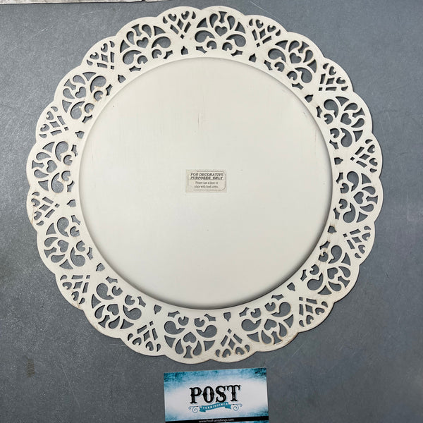 White Lace Dessert Tray/ Plate