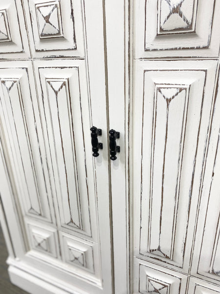 Entryway White Cabinet W/ Slate Top