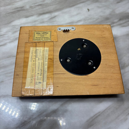Vintage German Wood Barometer with Celsius Thermometer