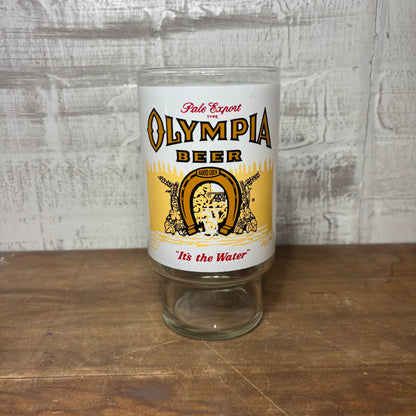 Vintage Olympia Beer Good Luck Horseshoe Glass