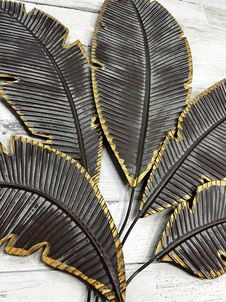 Metal Palm Leaves Wall Art