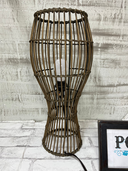 Mid Century Rattan Lamp