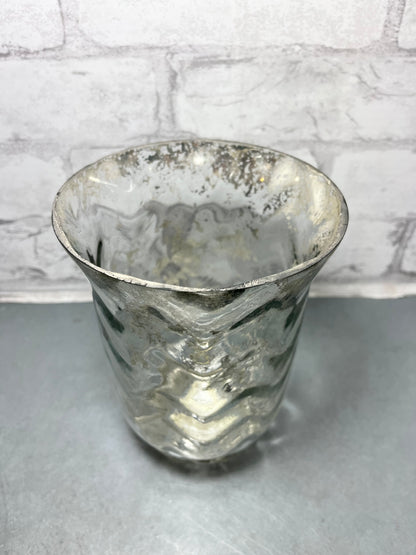 Frosted Mercury Glass Vase