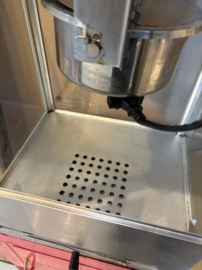 Old Fashioned Movie Time Popcorn Cart and Machine