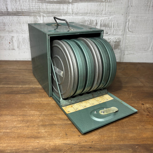 Vintage Metal Film Reel Storage Case