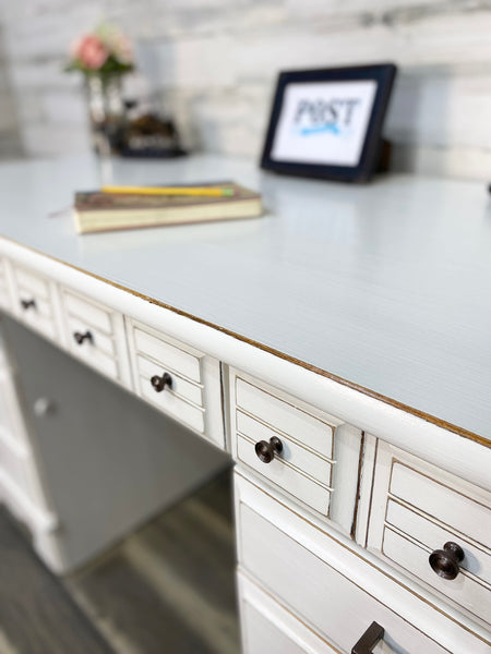 Large White Farmhouse Desk