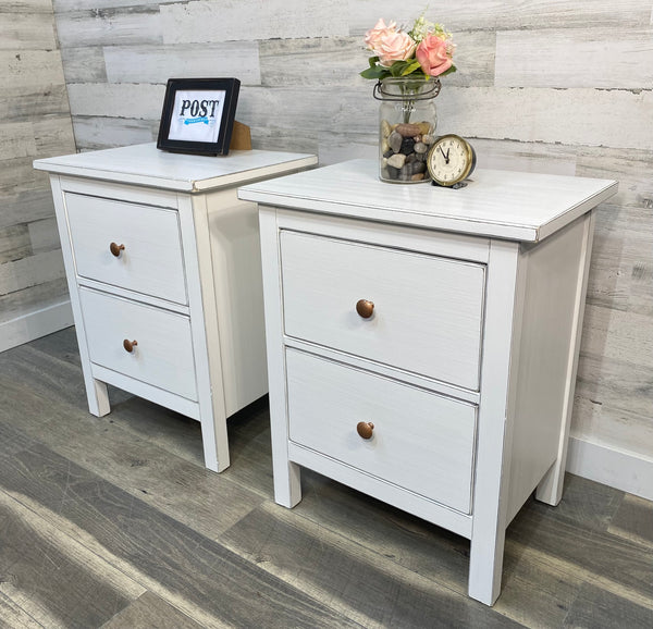 White Nightstands Matching Set Of 2