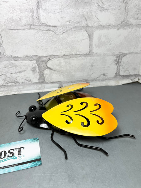 Painted Metal Bumblebee Decor