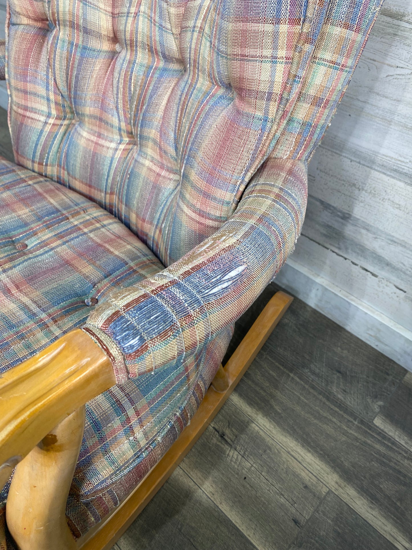 Plaid Rocking Chair Sam Moore