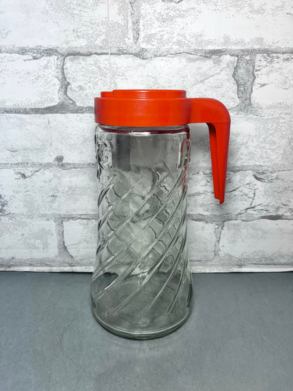 Vintage TANG swirled glass pitcher