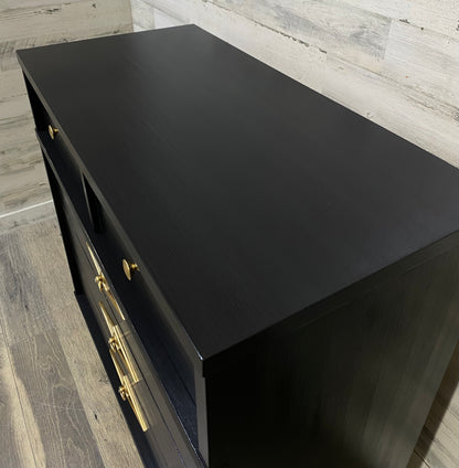 Mid Century Black & Gold Dresser
