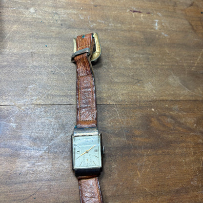 Vintage Harvel “Tank” Watch W/ Croton Red Case
