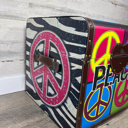 Peace Sign Keepsake Chest *No Latch*
