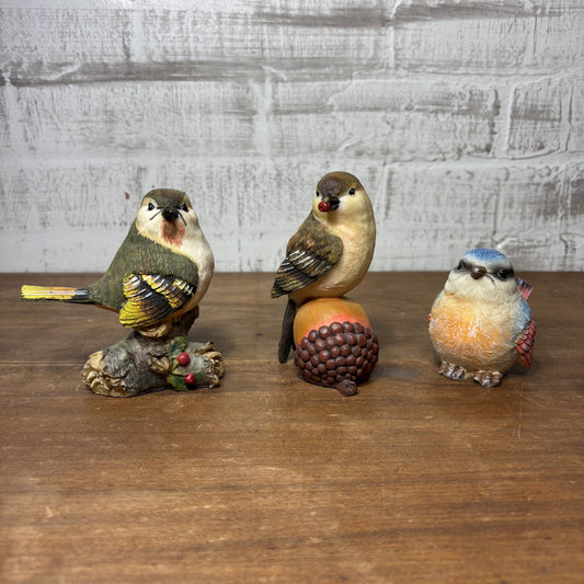 Vintage Decorative Bird Figurines Set of 3