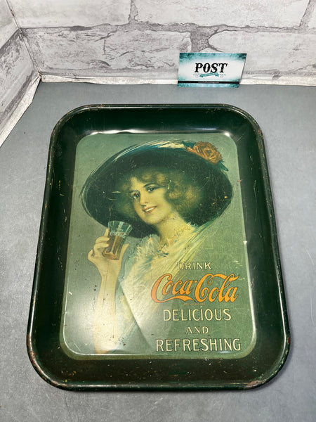 Coca Cola Advertising Victorian Lady Vintage Tray