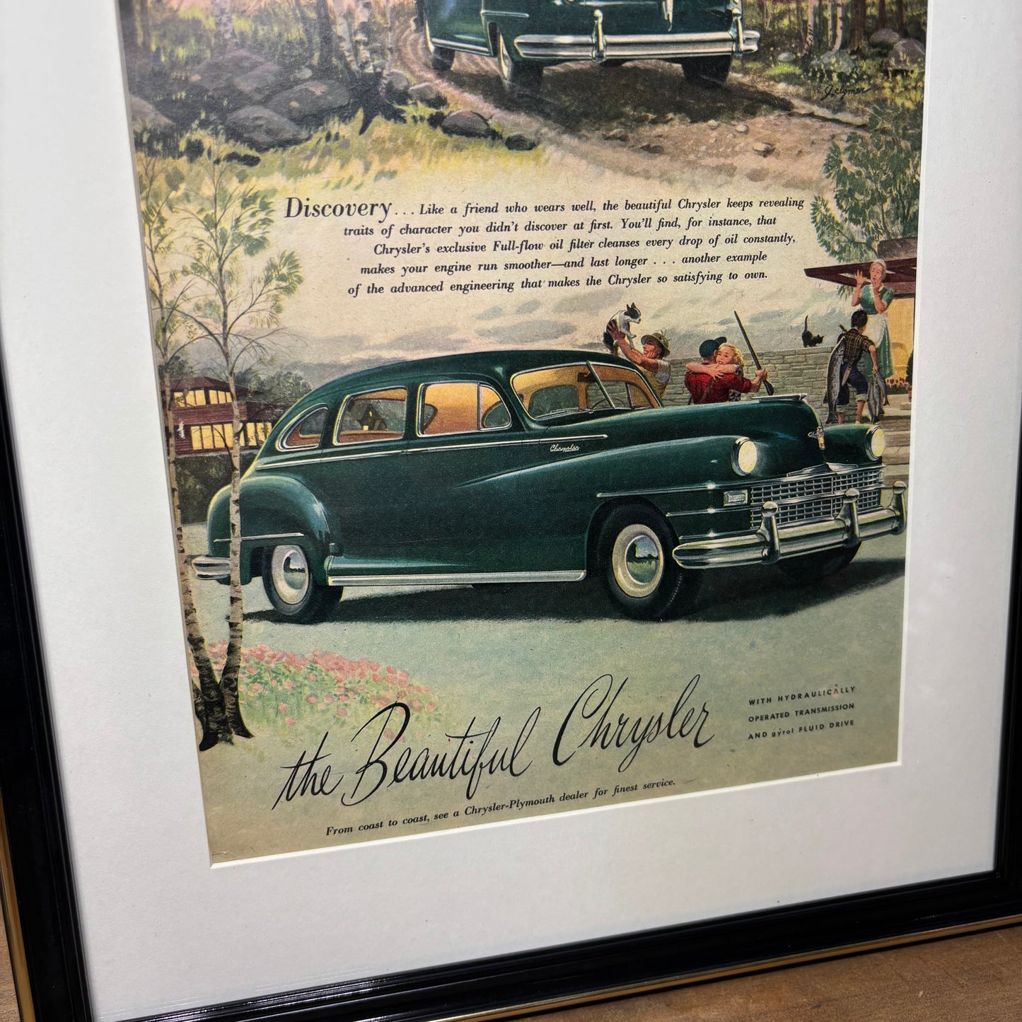 “The Beautiful Chrysler” Framed Vintage Magazine Art