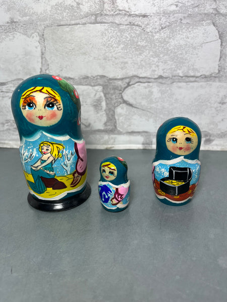 Mermaid Treasure Matreshka Nesting Dolls