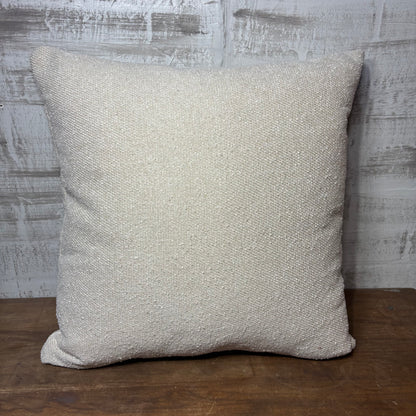 Off White Textured Throw Pillow