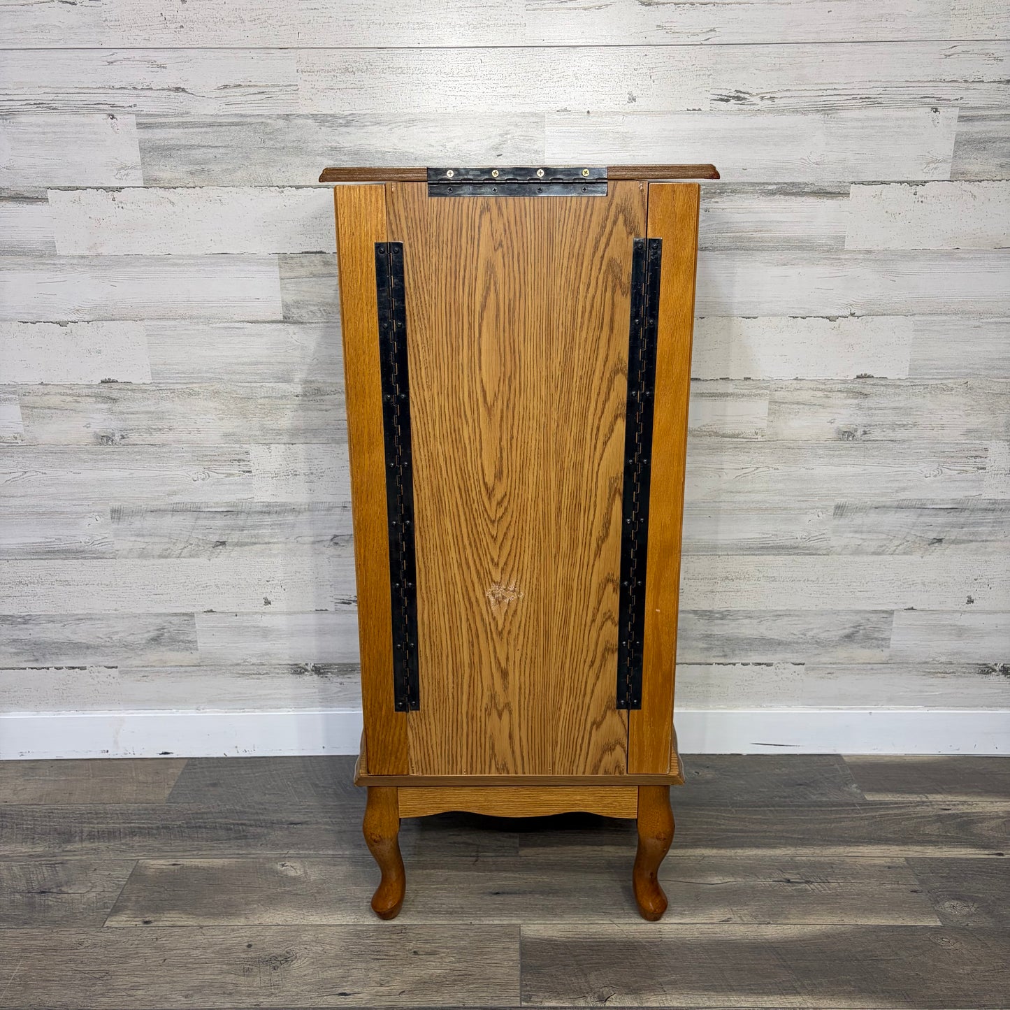 Oak Standing Jewelry Box Chest