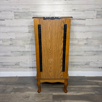 Oak Standing Jewelry Box Chest