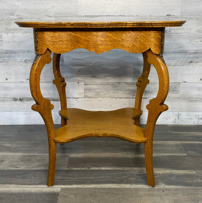 Antique Quarter Sawn Oak Parlor Occasional End Table