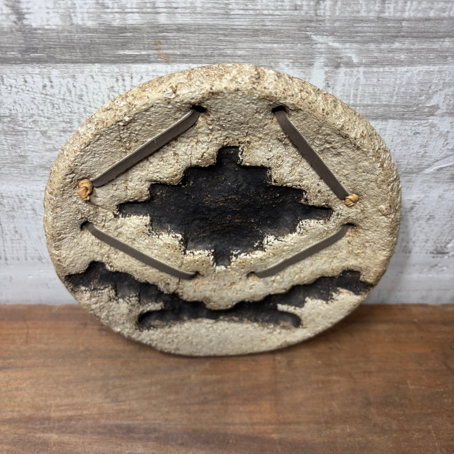 Vintage Native American Geometric Sand Cast Plaque