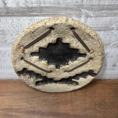 Vintage Native American Geometric Sand Cast Plaque