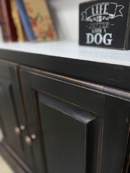 Black Bookshelf Cabinet