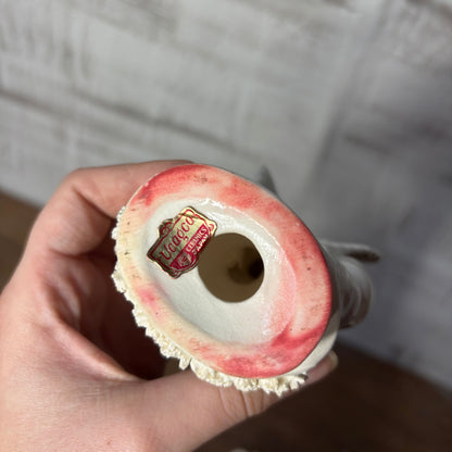 Vintage Ucagco Spaghetti Trim Angel Candle Holder Set