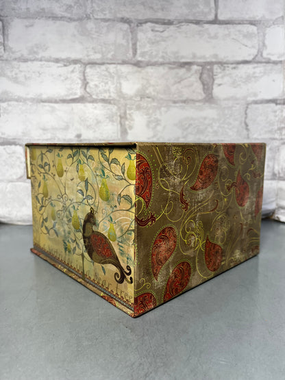Shabby Chic Paisley Keepsake Box W/ Ribbon