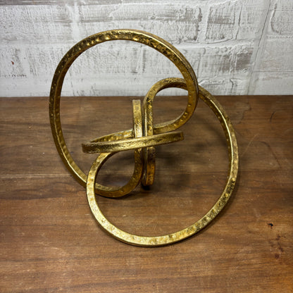 Eternal Gold Metal Knott Sculpture