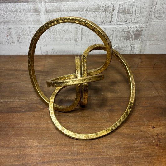 Eternal Gold Metal Knott Sculpture