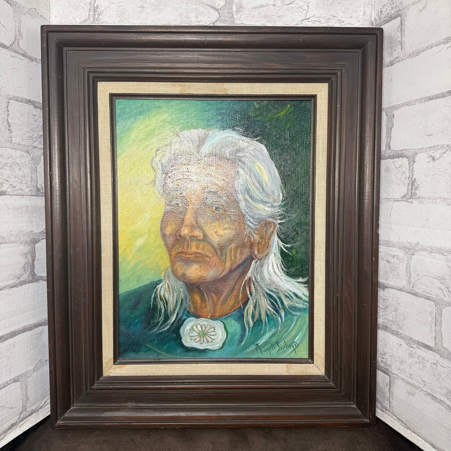 Original Native American Oil Painting