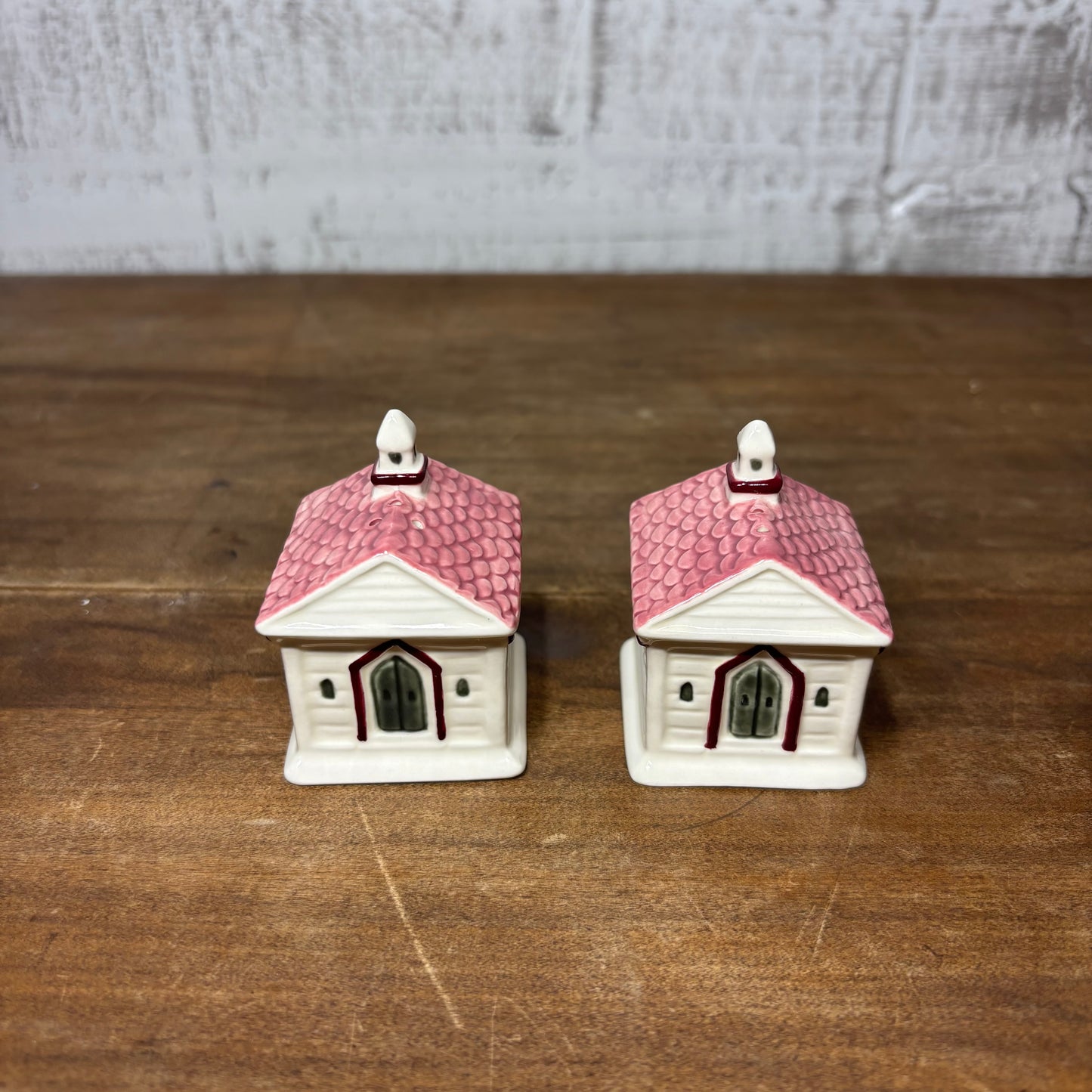 Church Shaped Ceramic Salt & Pepper Shakers