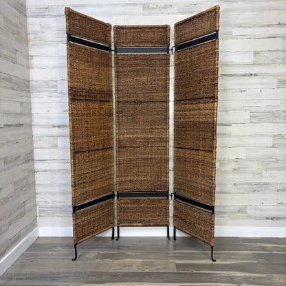 3pc Woven Seagrass Room Divider