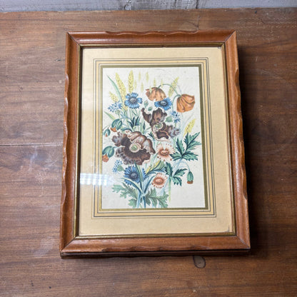 Vintage Wooden Floral Jewelry Box