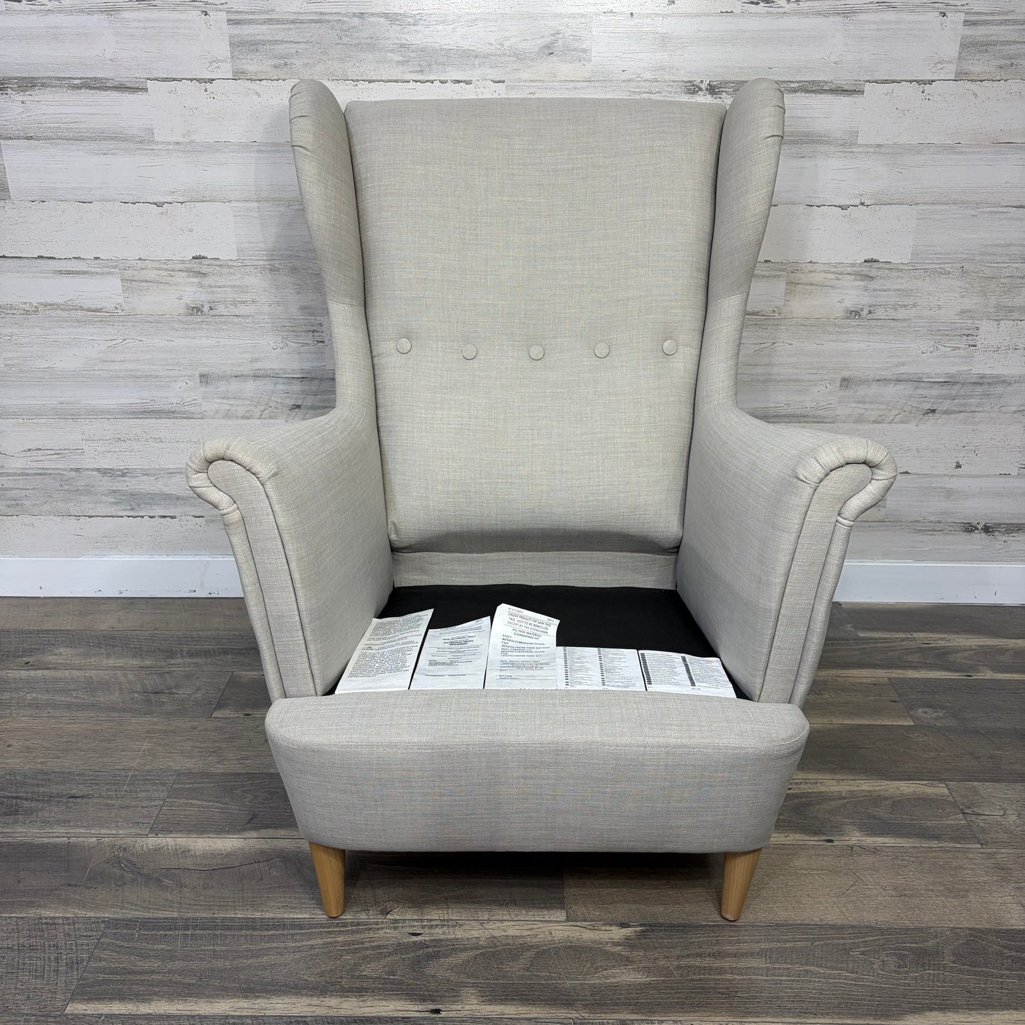 IKEA Strandmon Wingback Chair Gray
