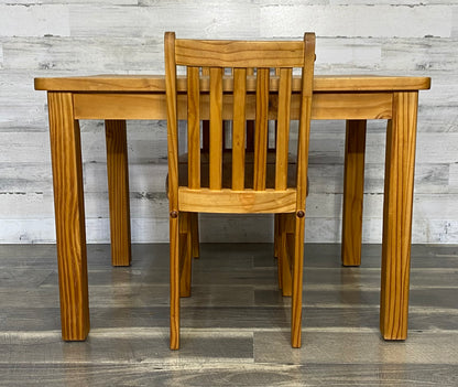 Kids Wood Table & 2 Chairs