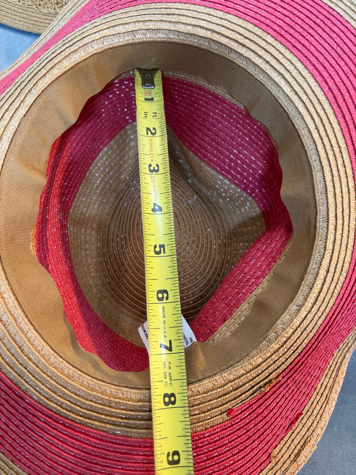 Pink Striped Sun Hat