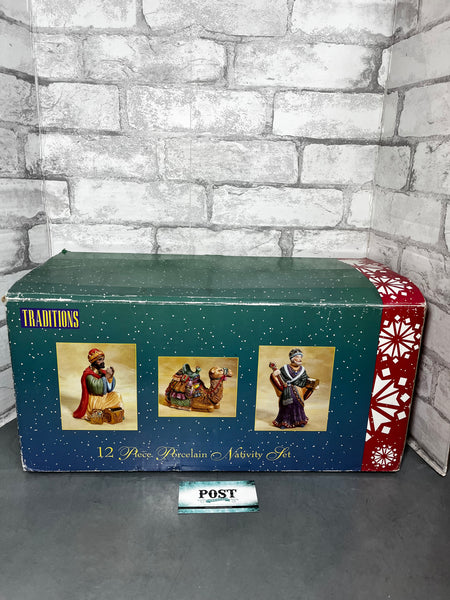 Traditions 12 Piece Porcelain Nativity Set