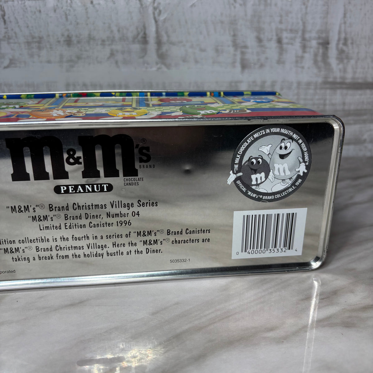 Vintage 1996 M&M's Christmas Series Diner #4 Limited Edition Canister