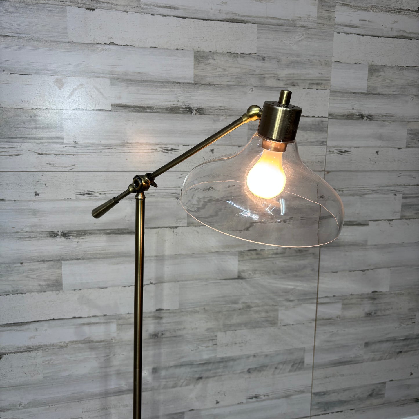 Crosby Bell Glass Shade Floor Lamp