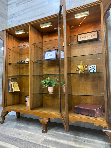 Antique French Curio Hutch Cabinet