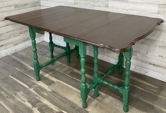Green Drop Leaf Dining Table