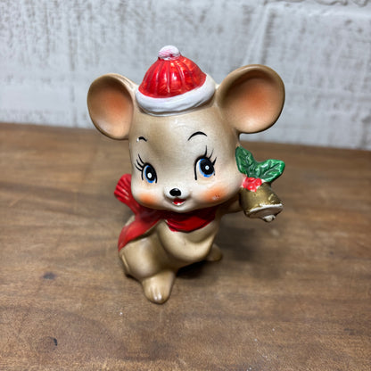 Vintage Lefton Christmas Mouse Figurine